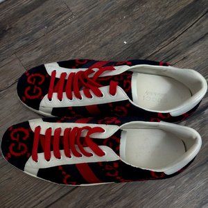 Gucci Covered Wool Big GG Monogram Mens Sneaker